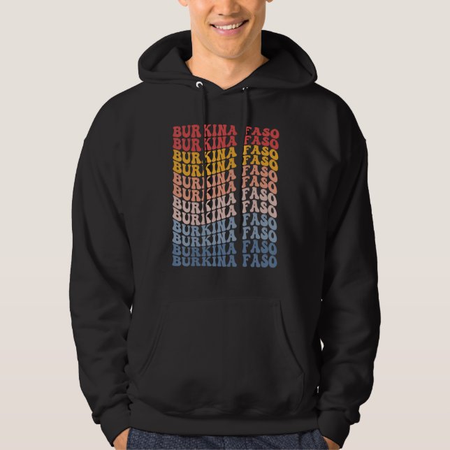 Burkina Faso Groovy Retro Burkinabé Hoodie (Vorderseite)