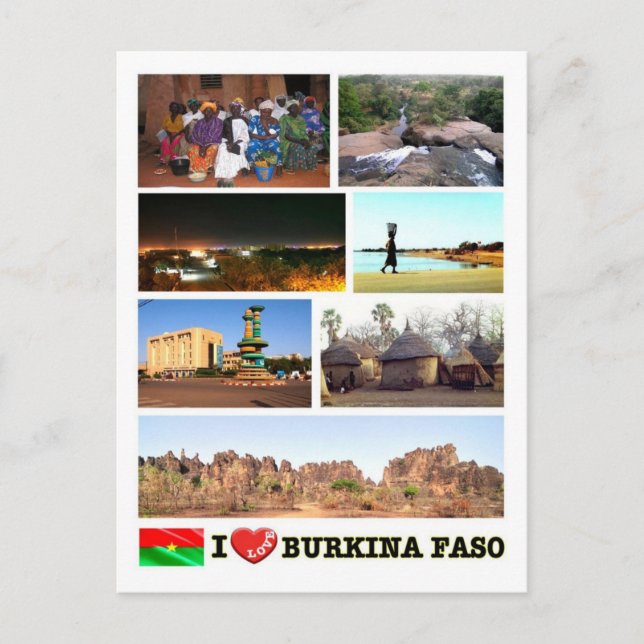Burkina Faso - I Liebe - Postkarte (Vorderseite)
