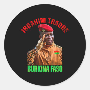 Burkina Faso - Ibrahim Traoré Thomas Sankara Runder Aufkleber