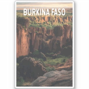 Burkina Faso Illustration Kunst, Dichtung und Musi Aufkleber