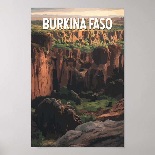 Burkina Faso Illustration Kunst, Dichtung und Musi Poster (Vorne)