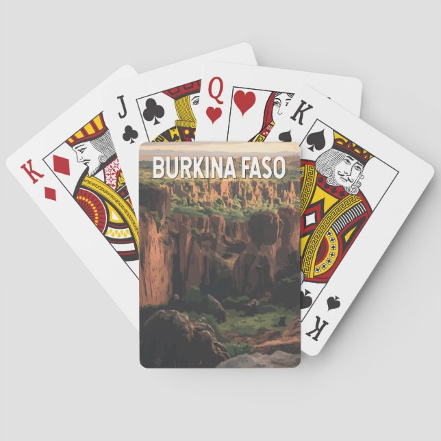 Burkina Faso Illustration Kunst, Dichtung und Musi Spielkarten (Rückseite)