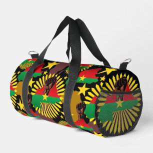 Burkina Faso Karte, Flagge und Revolution Fest Duffle Bag