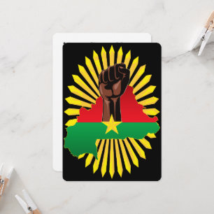 Burkina Faso Karte, Flagge und Revolution Fest Einladung