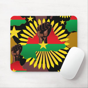 Burkina Faso Karte, Flagge und Revolution Fest Mousepad