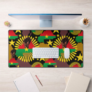 Burkina Faso Karte, Flagge und Revolution Fest Schreibtischunterlage