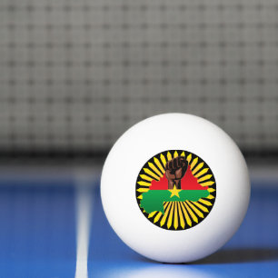 Burkina Faso Karte, Flagge und Revolution Fest Tischtennisball