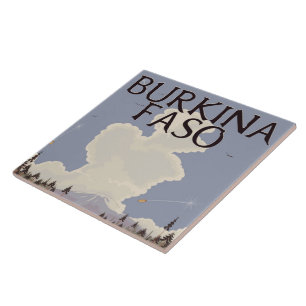 Burkina Faso Landschaftsposter drucken Fliese