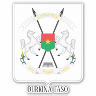 Burkina Faso National Coat of Arms Patriotic Aufkleber