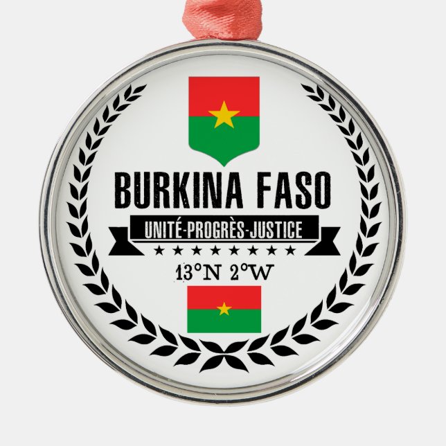 Burkina Faso Ornament Aus Metall (Vorne)