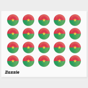 Burkina Faso Round-Icon-Flagge Runder Aufkleber