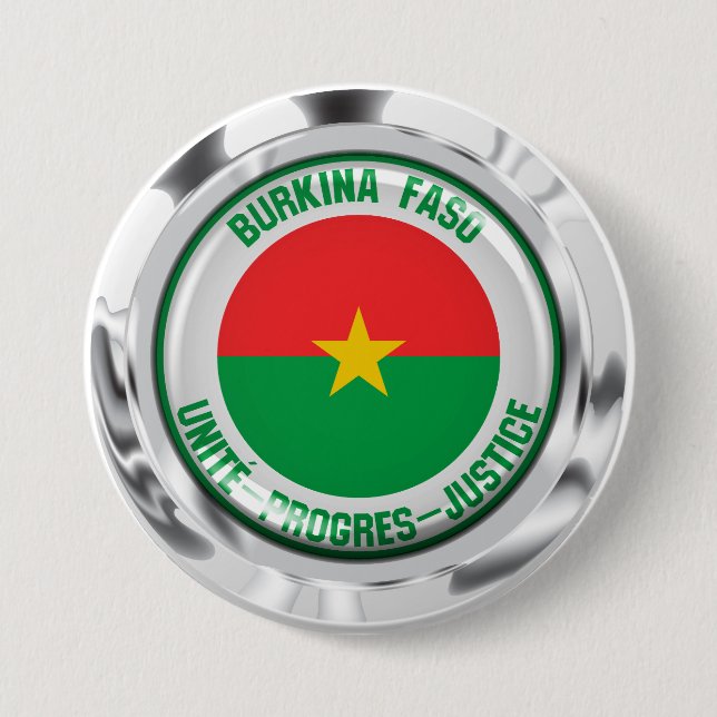 Burkina Faso RundEmblem Button (Vorderseite)