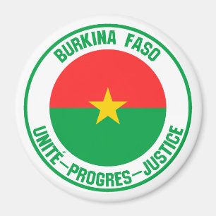 Burkina Faso RundEmblem Magnet