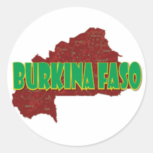 Burkina Faso Runder Aufkleber