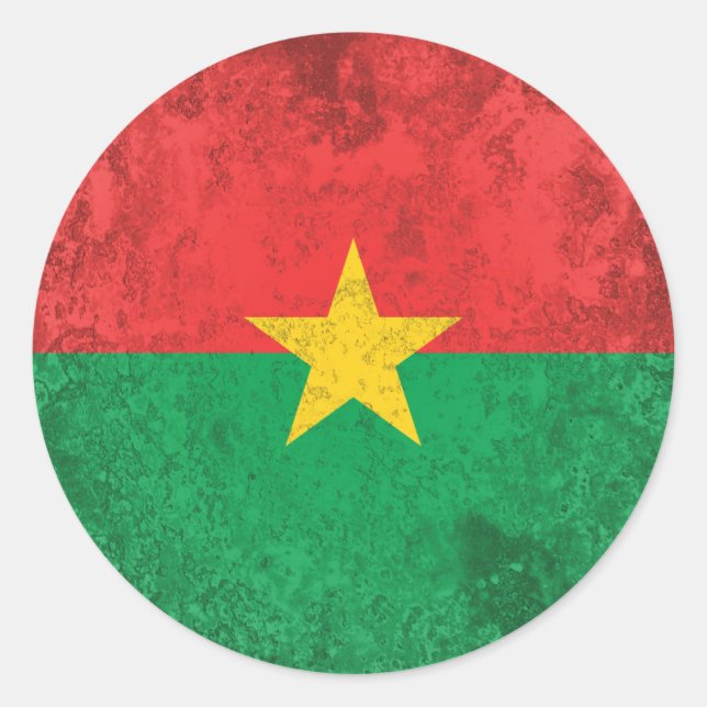 Burkina Faso Runder Aufkleber (Vorderseite)