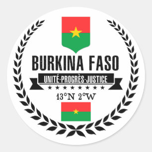 Burkina Faso Runder Aufkleber