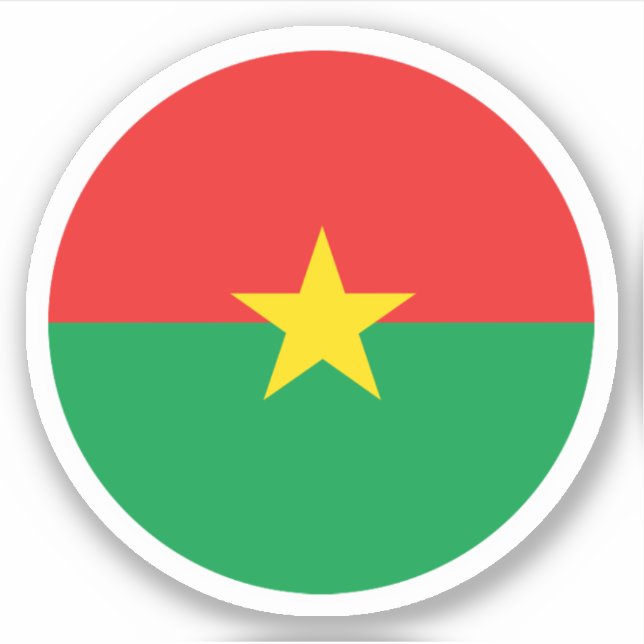 Burkina Faso Rundkleber Aufkleber (Vorderseite)