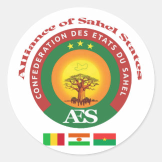 Burkina, Mali and Niger, Alliance of Sahel States Runder Aufkleber