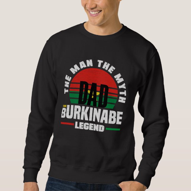 Burkinabe Burkina Faso Burkinabe Flag Fathers Day Sweatshirt (Vorderseite)