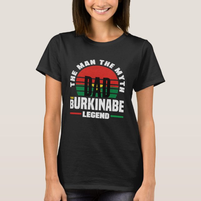 Burkinabe Burkina Faso Burkinabe Flag Fathers Day T-Shirt (Vorderseite)