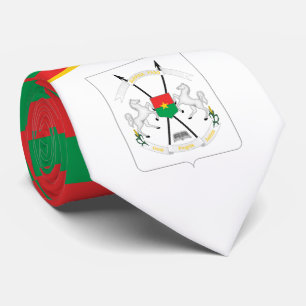 Burkinabé-Flagge & Wappen, Burkina Faso Krawatte