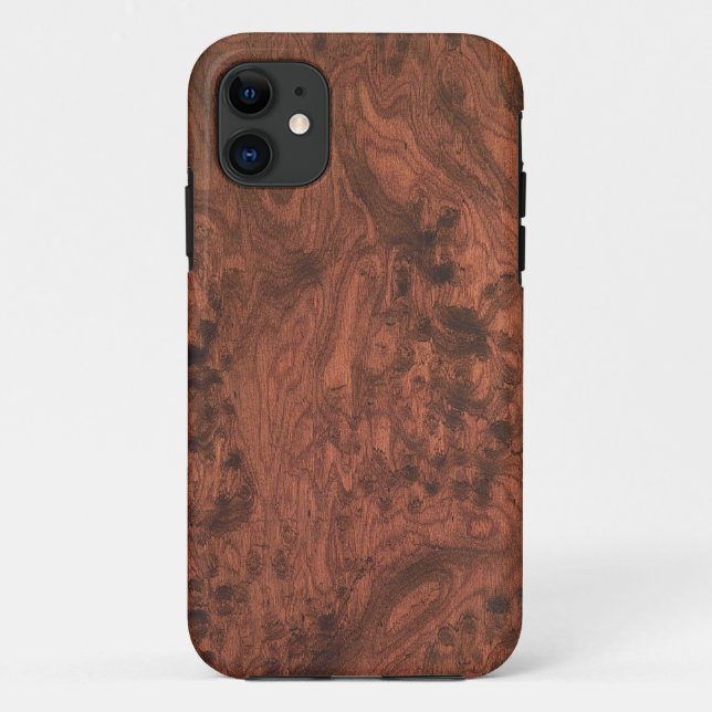 Burl Mahogany Holztextur Case-Mate iPhone Hülle (Rückseite)