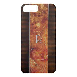 Burl Wood Look Mit Monogramm iPhone 7 Plus Fall Case-Mate iPhone Hülle