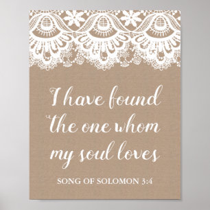 Burlap and Lace Ich habe das eine, mein Soul Liebe Poster