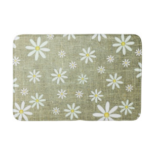 Burlap Daisy Badematte