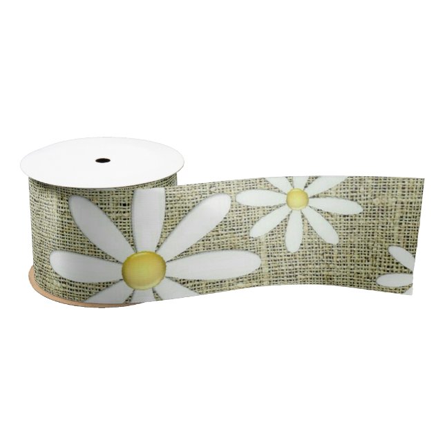 Burlap Daisy Satinband (Spule)