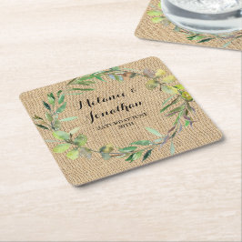 Burlap Floral Chalkboard Untersetzer Mat Wedding P