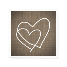 Burlap Hearts Rustikale Hochzeit
