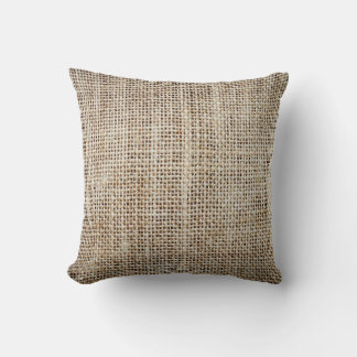 Burlap Hessian Hintergrundtextur Kissen