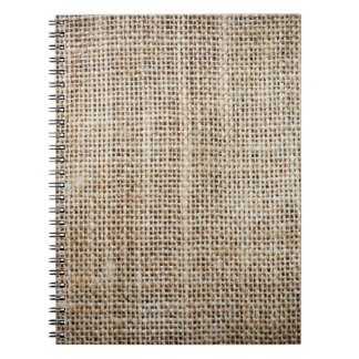 Burlap Hessian Hintergrundtextur Notizblock