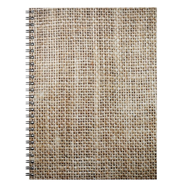 Burlap Hessian Hintergrundtextur Notizblock (Vorderseite)