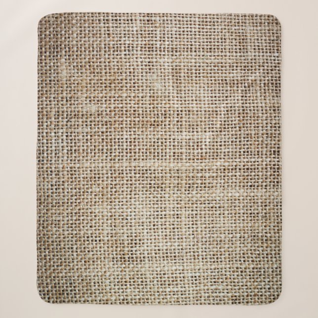 Burlap Hessian Hintergrundtextur Sherpadecke (Vorderseite)