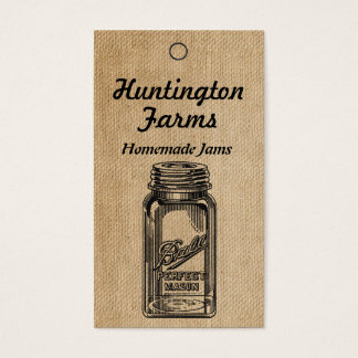 Burlap Jam und Jelly Price Tag