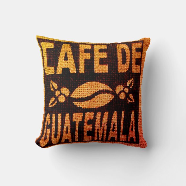 BURLAP KAFFEE BAG DURCH PILLOWS GUATEMALAN KISSEN (Vorderseite)