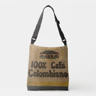 BURLAP KAFFEE BAG (IMITATE) TASCHE PURSE CROSS BOD