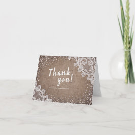 Burlap Lace Glitzer rustic Wedding danke