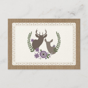 Burlap & Lace Inspiriert Lila Wreath Monogram UAWG RSVP Karte