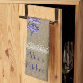 Burlap Lace Lavender Blume Küchentücher