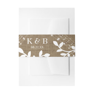 Burlap Lights & Leafy Lace Sie sind eingeladen Skr Einladungsbanderole