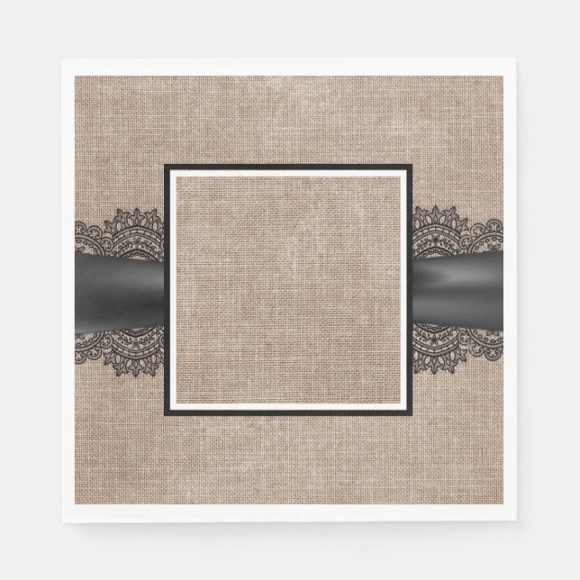Burlap-, Liner- und Spitzen-Servietten Serviette (Vorderseite)