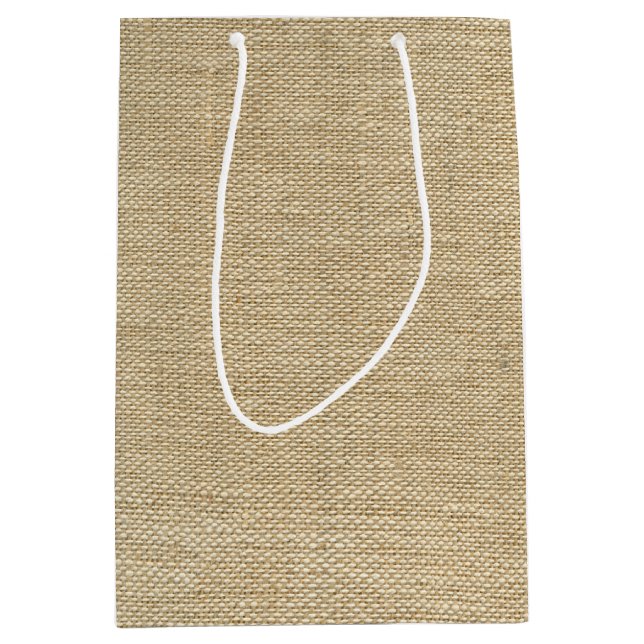 Burlap Mittlere Geschenktüte (Vorderseite)