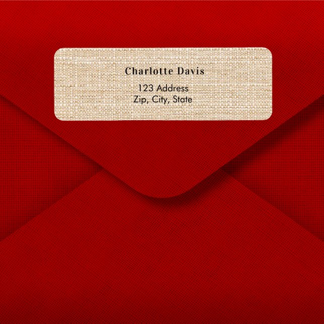 Burlap-Monogramm-Rücksendeadresse (Von Creator hochgeladen)