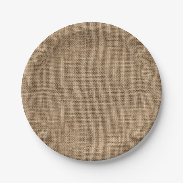 Burlap Pappteller (Vorderseite)
