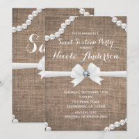Burlap & Pearls Rustikaler Glamour Sweet 16 Party