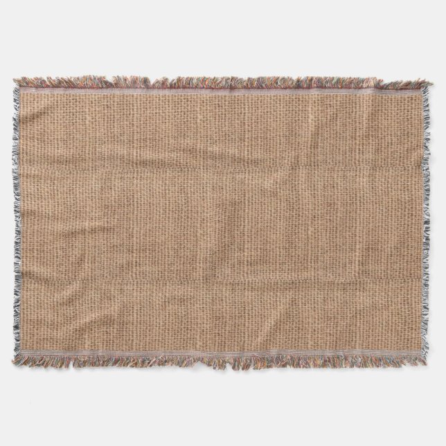 Burlap Print Throw Blanket Decke (Vorderseite)
