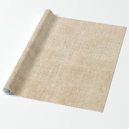 Burlap Rustic Khaki Tan Wrapping Paper Geschenkpapier
